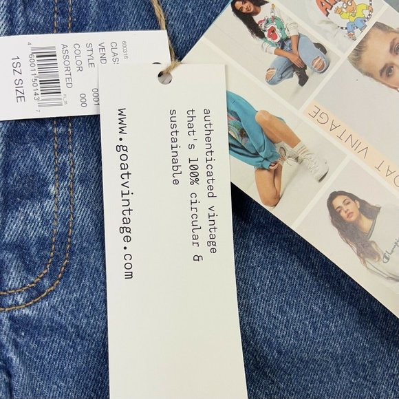 Levi’s Goat Vintage Reworked Womens Slim Skinny Jeans High Rise Button Fly 1 New - Picture 12 of 12